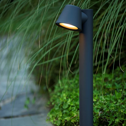 Lucide DINGO-LED - Lámpara baliza - LED Regul. - GU10 - 1x5W 3000K - IP44 - Antracita - ambiente 1